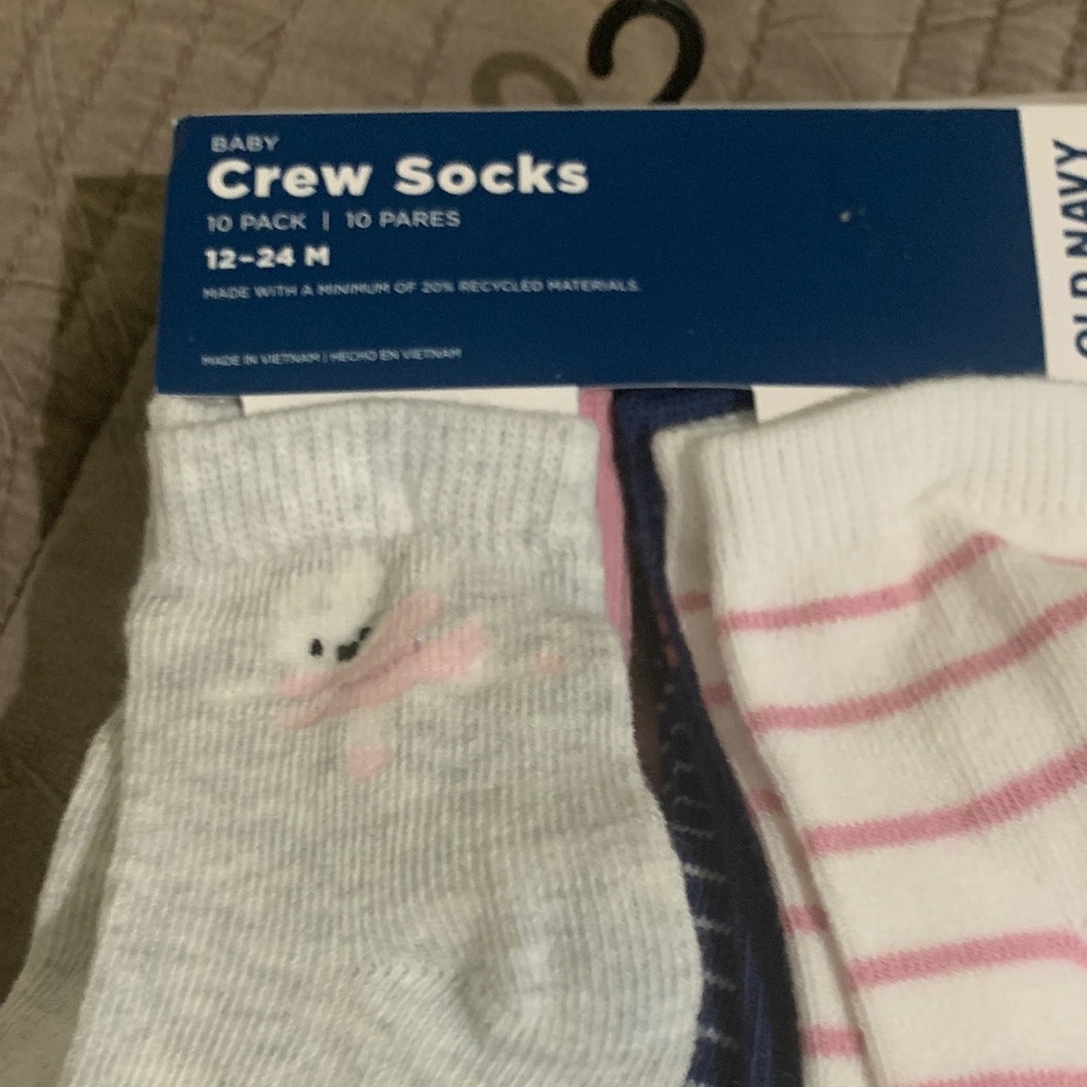 Carter's Pink and Gray Bodysuits with Socks Set - Picture 10 of 10